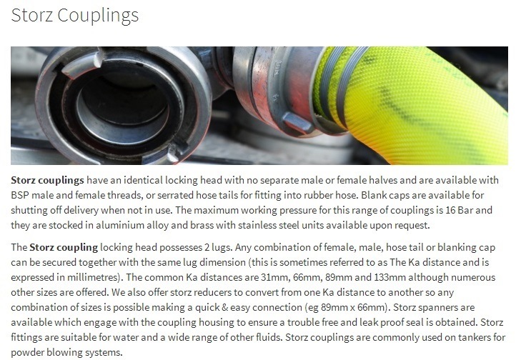 High Quanlity Aluminum Storz Fire Hose Coupling with Female Thread