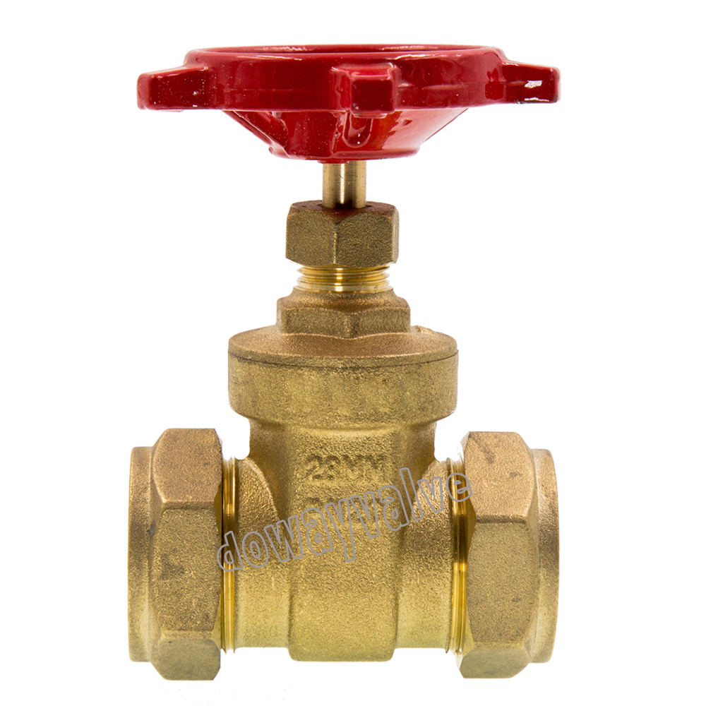 C X C Non-Rising Stem Compression Ends Brass Gate Valve