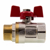 1 Inch Butterfly Handle Chroming Brass Ball Valve (DW-B228)
