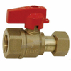 Brass Ball Valve Female End with Free Nut Aluminum Handle （DW-LB038）