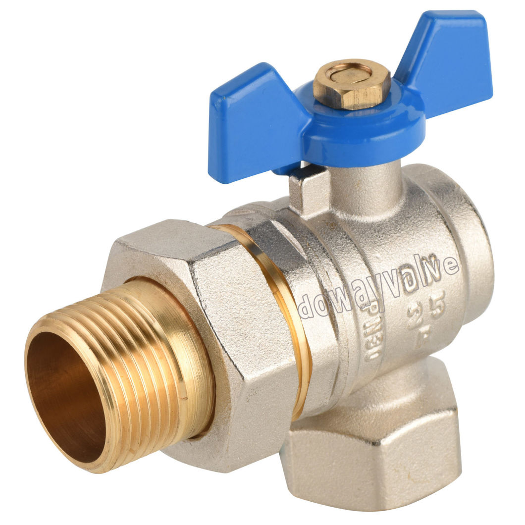 China Factory Custom High Quality Brass Angle Ball Valve with Union