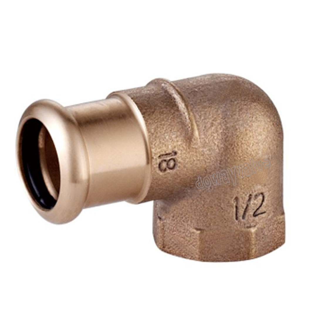 Bronze 90 Degree Fpt X Press Fit Female Elbow
