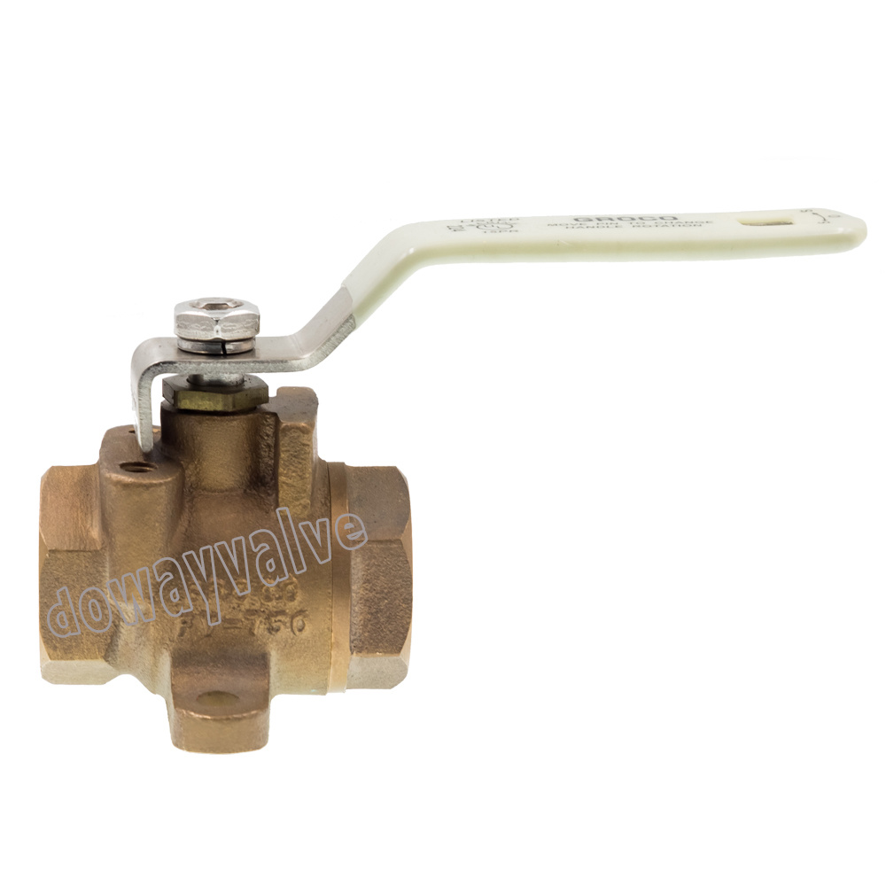 Made in China Factory Ss Handle Bronze Ball Valve with Drainer