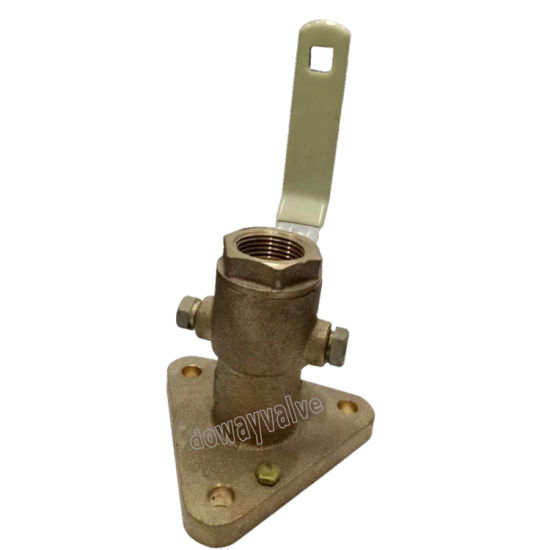 Steel Handle Bronze Flanged Seacock Valve (DW-BV017)