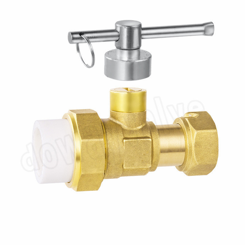 Dzr Brass Lockable Ball Valve for Water Meter