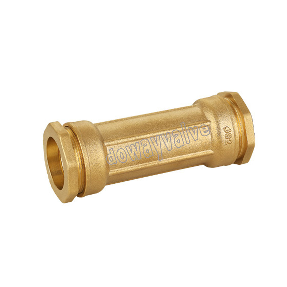 Brass Compression Long Equal Straight Fittings for PE Pipe