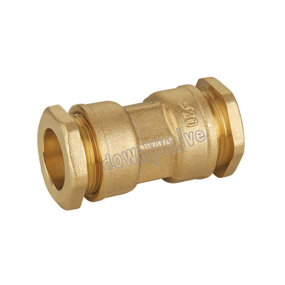 Brass Compression Fittings for PE Pipe Equal Straight Coupling