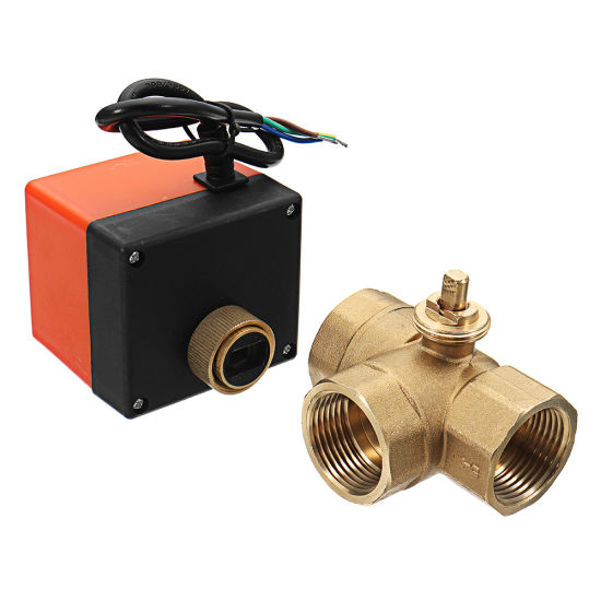 Motorized Electric Full Port Brass 3 Way Ball Valve (DW-EB001)