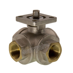 China Factory Custom Pn20 Three Way Mouting Pad Ball Valve （DW-B204）