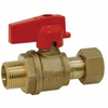 Brass Ball Valve Female End with Free Nut Aluminum Handle （DW-LB038）
