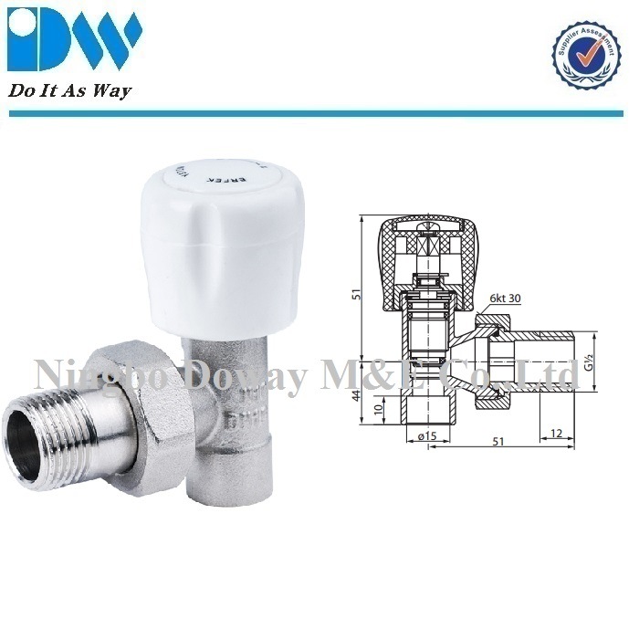 High Qualtity Brass Angle Radiator Valves with ABS Handle