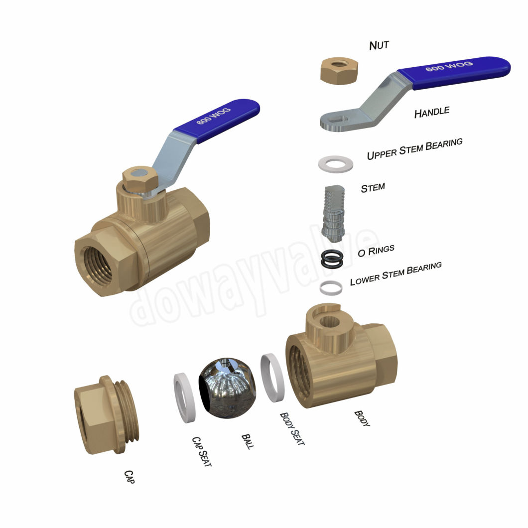 600 Wog Forged Brass Full Port Welded Ball Valve