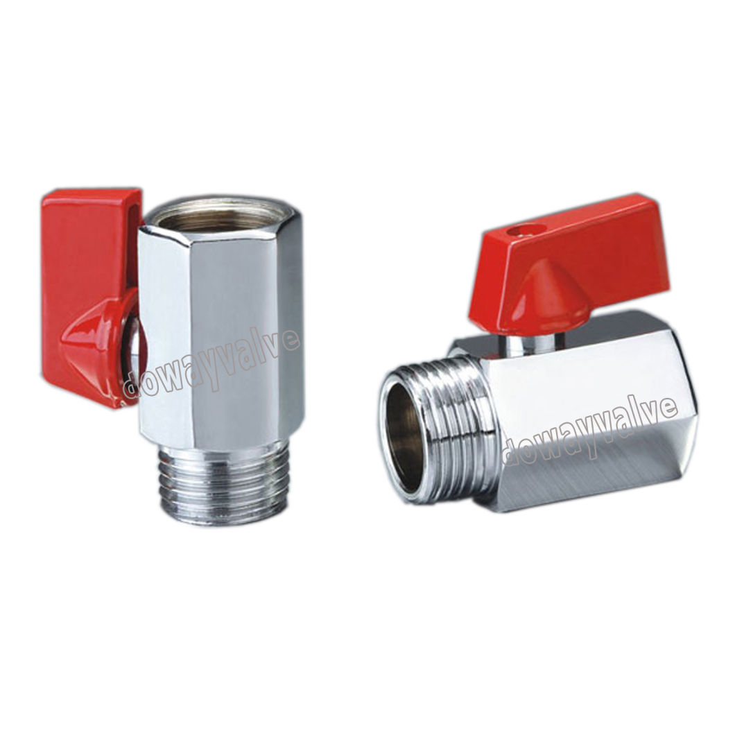 Chroming Brass Valve Mini Ball Valves with Removable Handles