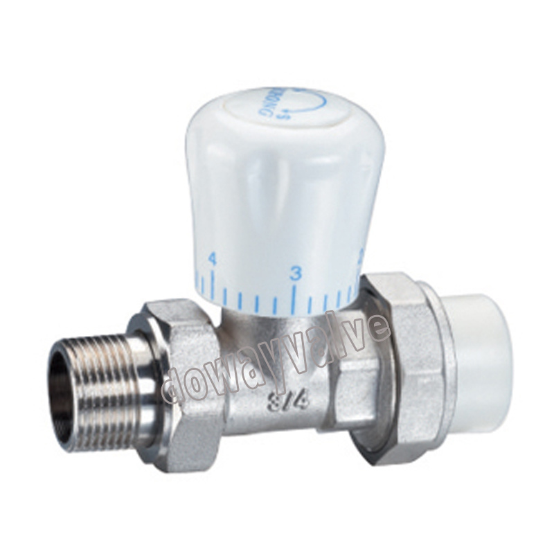 PE X Male Nickle Plated Forged Brass Thermostatic Radiator Valve