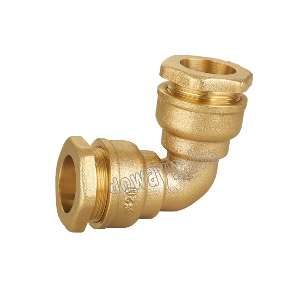 Brass Elbow Compression Fitting for PE Pipe