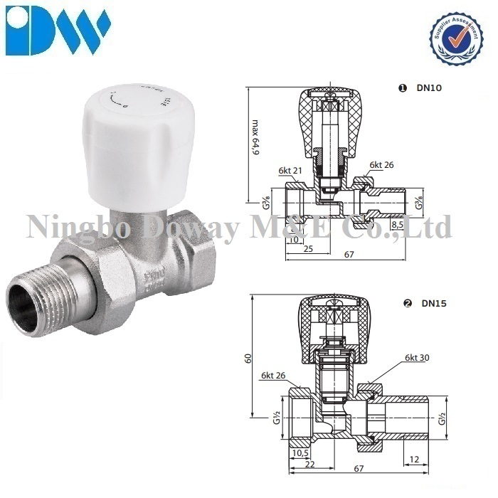 Brass Radiator Valve with ABS Handle