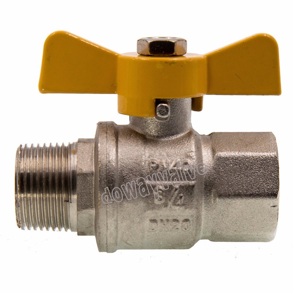1 Inch Butterfly Handle Chroming Brass Ball Valve