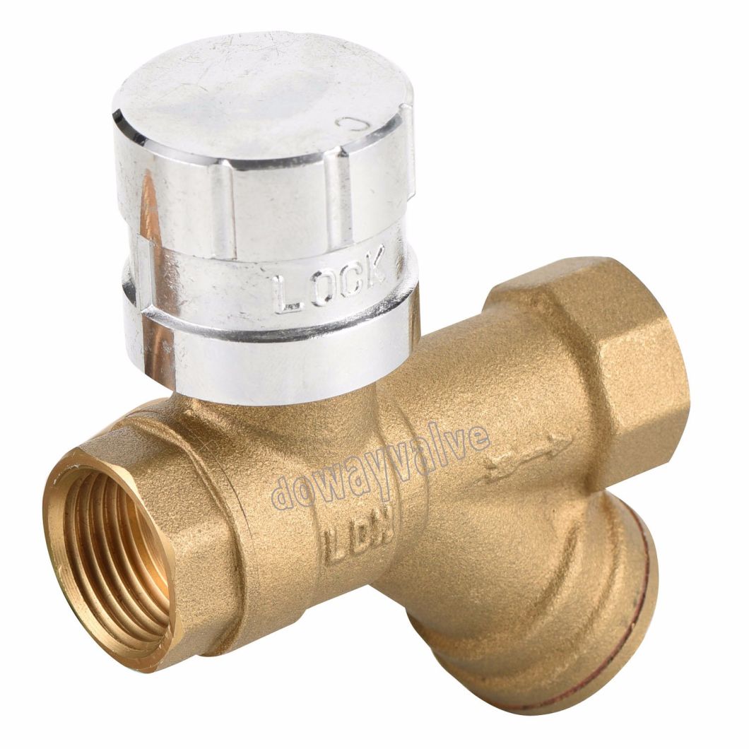 Brass Magnetic Y Type Lockable Ball Valve with Strainer