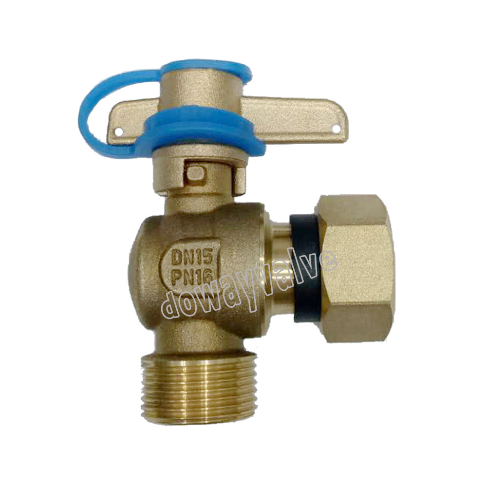Quarter Turn Brass Angle Type Lockable Ball Valve