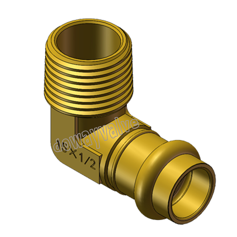 Male Elbow Watermark Approval Brass Press Fittings