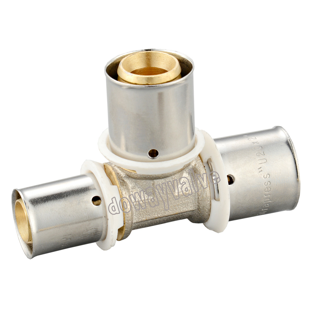 Brass Press Tee for Multilayer Pipes As4176.8-2010