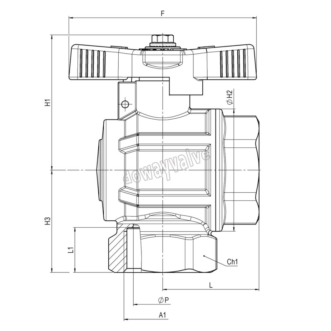 Heavy Type Full-Bore Right-Angle Gas Ball Valve