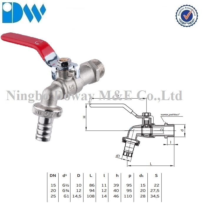 OEM/ODM Factory Brass Bibcock with Hose Adaptor