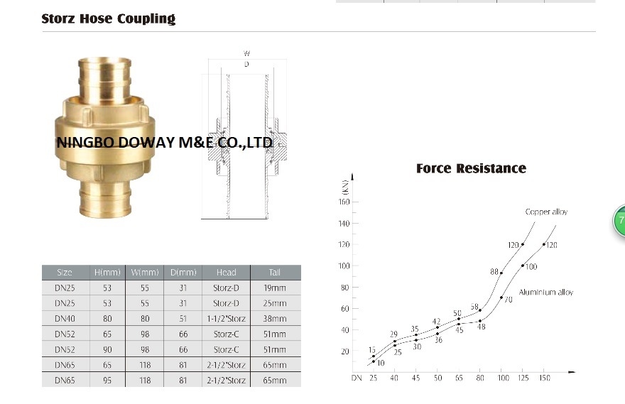 BS336 Standard Brass Storz Hose Coupling