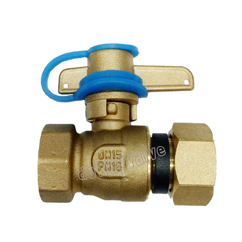 Water Meter Lockable Straight Valve According to Standard NF En13828