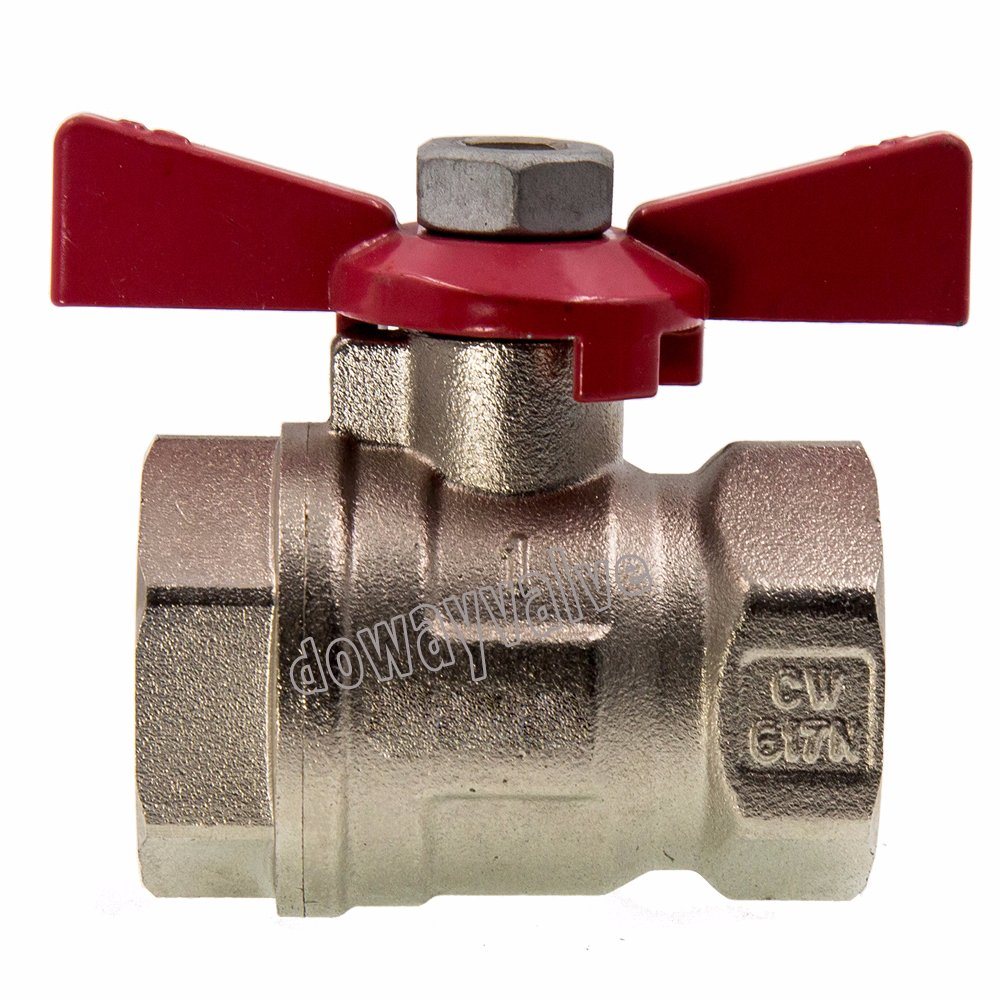 Pn30 Full Port Female Aluminum Butterfly Handle Ball Valve