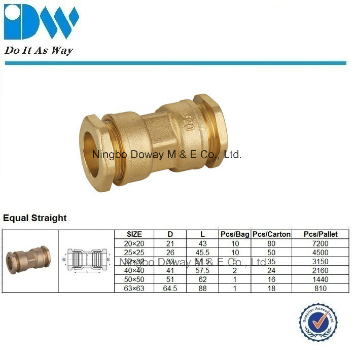 Brass Elbow Compression Fitting for PE Pipe