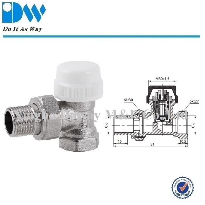Straight Type Thermastatic Radiator Valve with ABS Cap