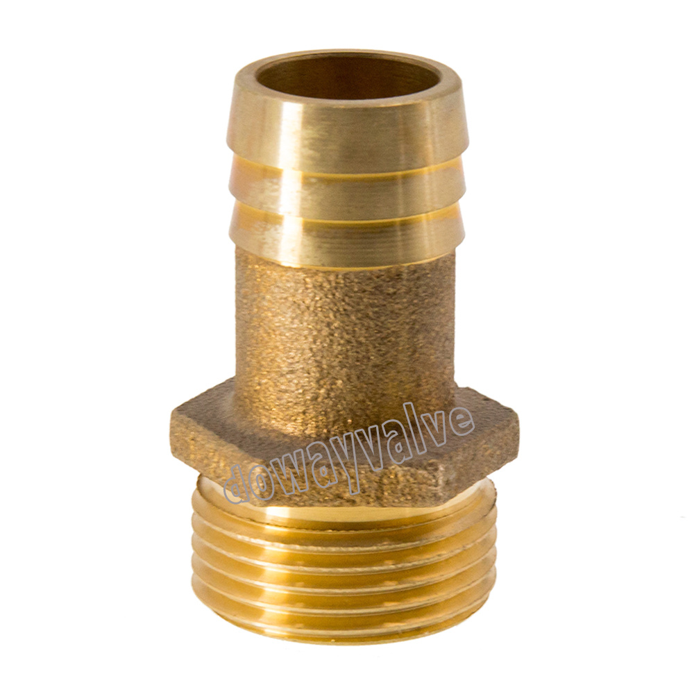 Casting Bronze Straight Fitting with Machining Barbs