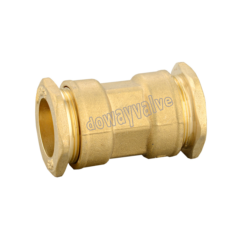 Brass Compression Fittings for PE Pipe Equal Straight Coupling